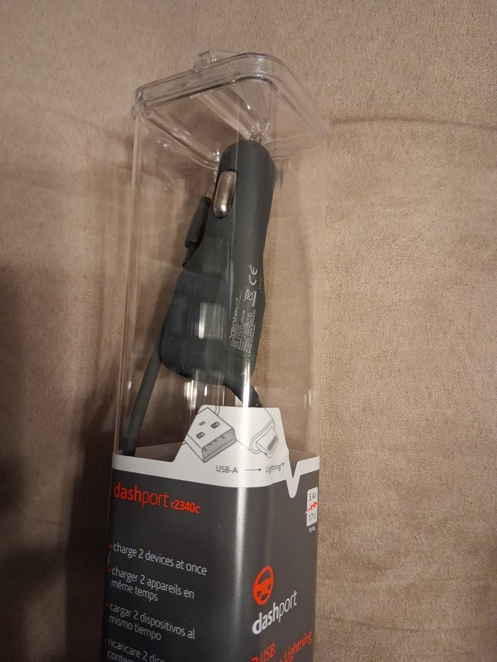 Ventev dashport 2 USB-A + Lighting For iPhone/ iPad /iPod 3.4A 17W NIB - Picture 5 of 8